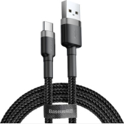 Baseus Cafule Braided USB 2.0 Cable USB-C male - USB-A male Μαύρο 0.5m CATKLF-AG1