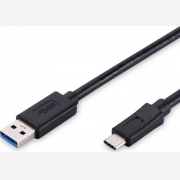 Digitus Regular USB 2.0 Cable USB-C male - USB-A male 1.8m AK-300136-018-S