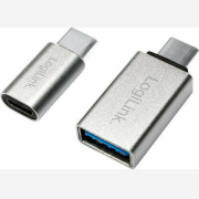 LogiLink USB 3.2 Gen1 Set Adapter, USB-A/F To USB-C/M & Micro-USB/F To USB-C/M