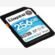 Kingston Canvas Go Plus SDXC 256GB Class 10 U3 V30 A2 UHS-I SDG3/256GB