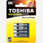 ΜΠΑΤΑΡΙΕΣ TOSHIBA  ALKALINE HIGH POWER AAA (4 τμχ)