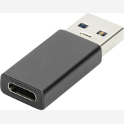 ADAPTER DIGITUS USB A to USB-C black    AK-300524-000-S
