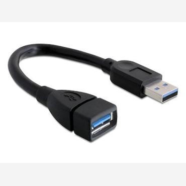 USB CABLE DELOCK  A-A  M/F V3.0  15cm      82776