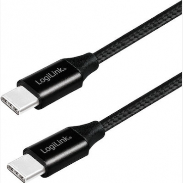 LogiLink Braided USB 2.0 Cable USB-C male - USB-A male  1m  CU0154